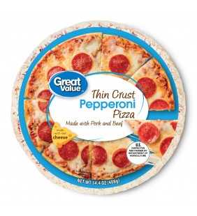 Great Value Thin Crust Pepperoni Pizza, 14.4 oz