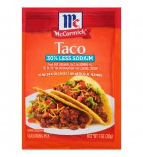 McCormick 30% Less Sodium Taco Seasoning Mix, 1 oz Packet