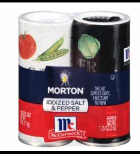 Morton Iodized Salt & Pepper Set (12 Count)
