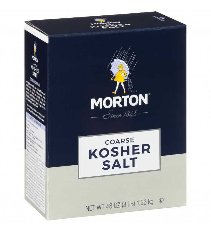 Morton Coarse Kosher Salt – For Everyday Cooking, Grilling, Brining, and as a Margarita Salt Rimmer, 3 LB Box