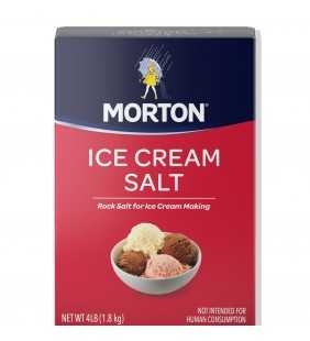 Morton Ice Cream Salt, Rock Salt for Ice Cream Making, 4 LB Box