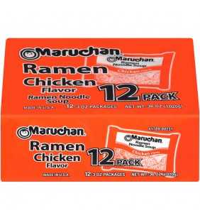 Maruchan Ramen Chicken Flavor, 12 ct, 3 oz