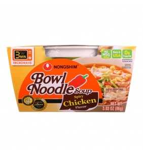 Nong Shim Soup Bowl Noodle Spicy Chicken Flavor, 3.03 Oz