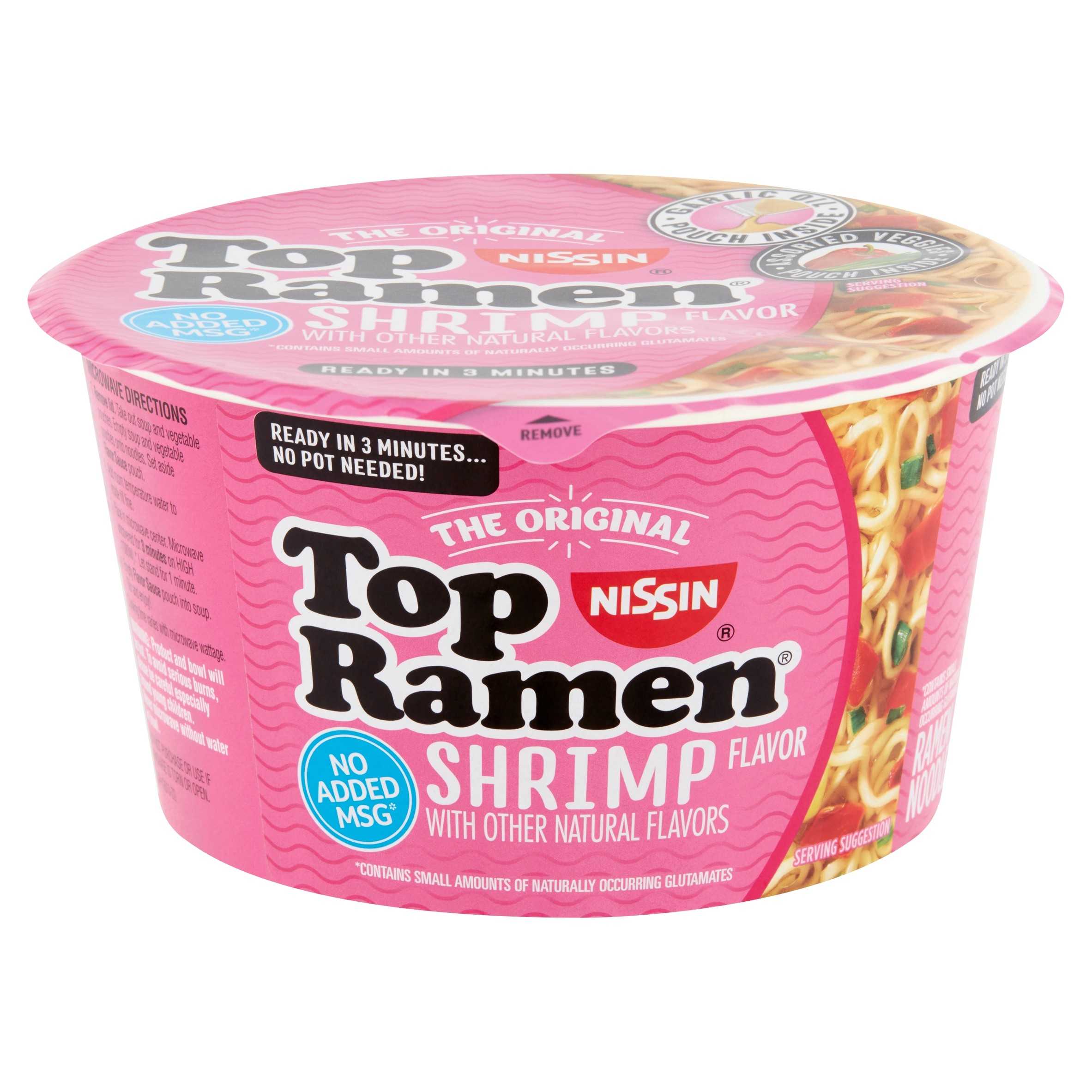 Nissin The Original Top Ramen Shrimp Flavor Ramen Noodle Soup, 3.28 oz