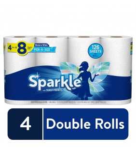 Sparkle Paper Towels, Pick-A-Size, 4 Double Rolls ( 8 Regular Rolls)