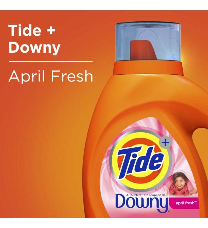 Tide Plus Downy April Fresh He, 59 Loads Liquid Laundry Detergent, 92 fl oz