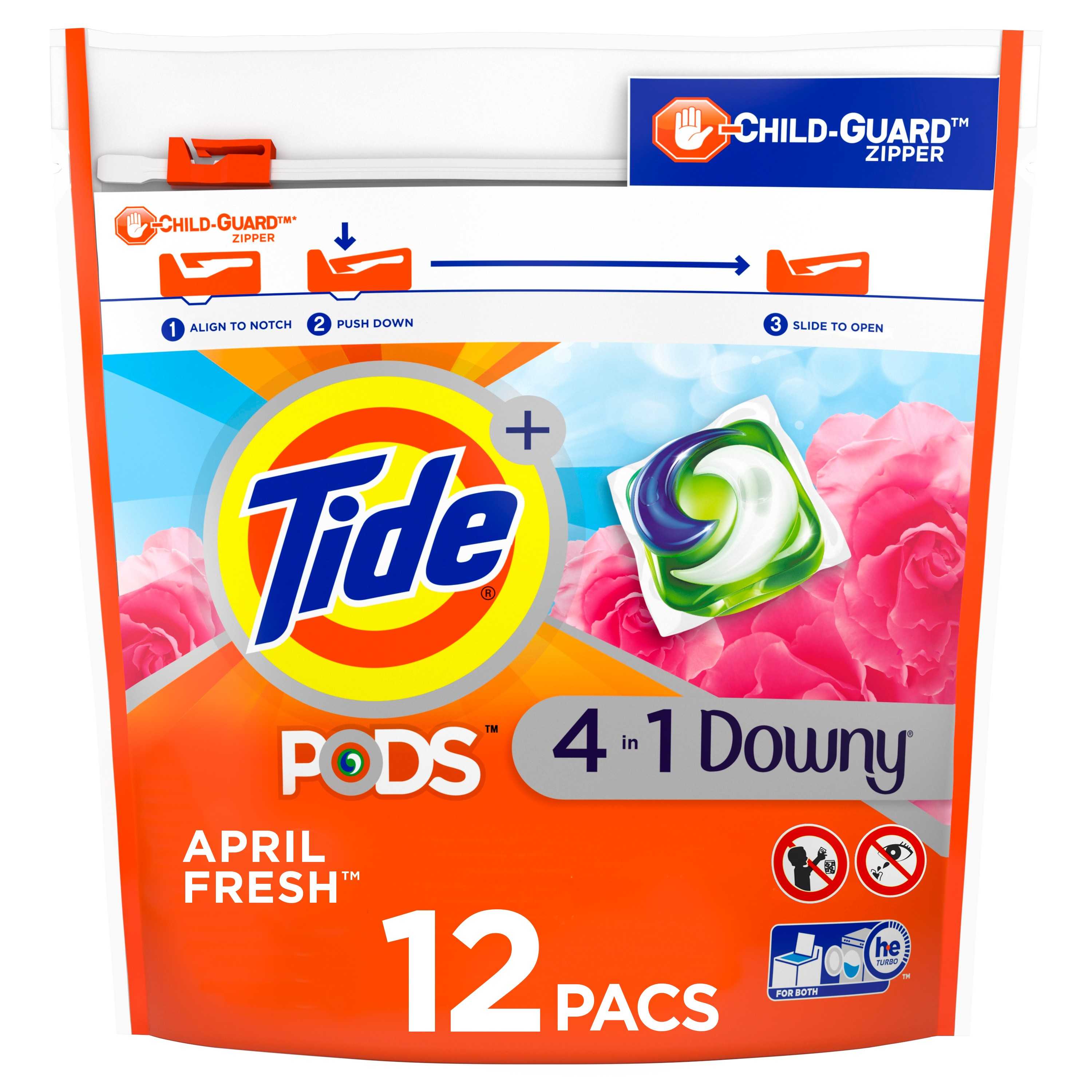 Tide Pods Plus Downy April Fresh 12 Ct Laundry Detergent Pacs