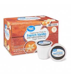 Great Value French Vanilla Cappuccino Mix Coffee Pods, 12 Count