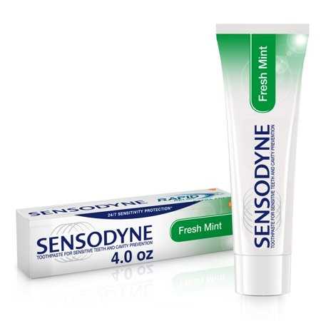 Sensodyne Toothpaste for Sensitive Teeth and Cavity Prevention Fresh Mint 4 Oz