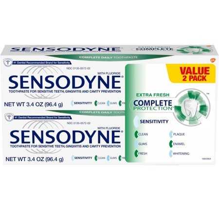 Sensodyne Complete Protection Sensitive Toothpaste Extra Fresh 3.4 Oz 2 Pack