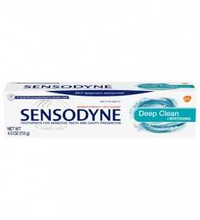 Sensodyne Deep Clean Plus Whitening Toothpaste for Sensitive Teeth 4 Oz