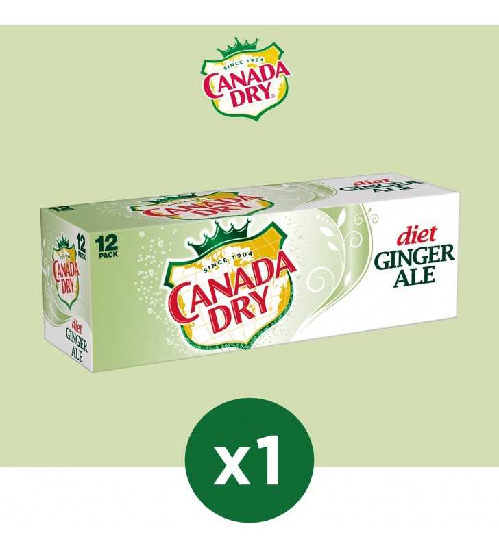 Diet Canada Dry Ginger Ale, 12 fl oz cans, 12 pack