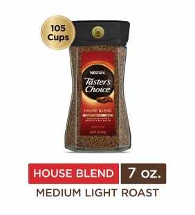 Nescafe Taster's Choice House Blend Medium Light Roast Instant Coffee 7 Oz. Jar