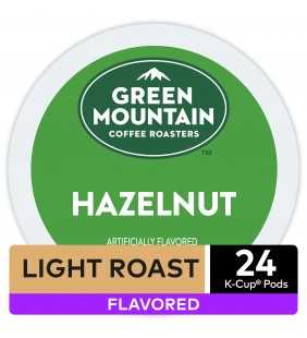 Green Mountain Coffee Hazelnut, Flavored Keurig K-Cup Pod, Light Roast, 24ct