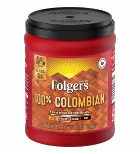 Folgers Colombian Ground Coffee, Medium Roast, 10.3-Ounce