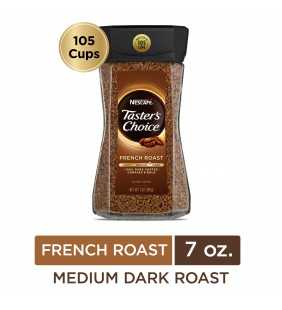 NESCAFE TASTER'S CHOICE French Roast Medium Dark Roast Instant Coffee 7 oz. Jar