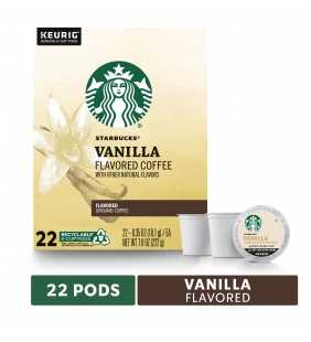 Starbucks Blonde Roast K-Cup Coffee Pods — Vanilla for Keurig Brewers — 1 box (22 pods)