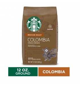 Starbucks Medium Roast Ground Coffee â Colombia â 100% Arabica â 1 bag (12 oz.)