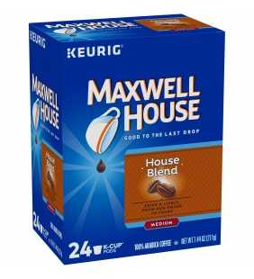 Maxwell House Medium Roast House Blend Coffee K Cups, Caffeinated, 24 ct - 7.44 oz Box