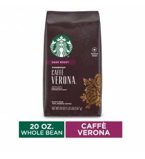 Starbucks Dark Roast Whole Bean Coffee â CaffÃ¨ Verona â 100% Arabica â 1 bag (20 oz.)