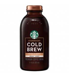 Starbucks Cold Brew Coffee, Cocoa & Honey with Cream, 11 Fl oz Glass Bottle