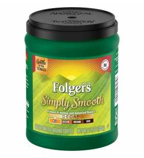 Folgers Simply Smooth Decaffeinated Ground Coffee, 11.5-Ounce