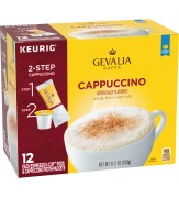Gevalia Cappuccino K Cup Espresso Coffee Pods & Cappuccino Froth Packets, 12 ct - 11.28 oz Box