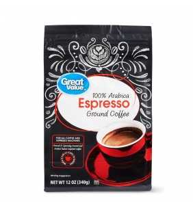 Great Value Espresso Coffee Ground, 12 oz
