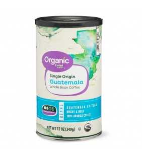 Great Value Organic Single Origin Guatemala Whole Bean Coffee, 12 oz