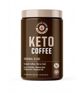 Rapid Fire Original Keto Coffee Instant Coffee Mix, 7.93 oz Canister
