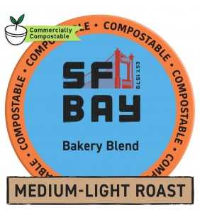 SF Bay Coffee OneCup, Bakery Blend (24 Count) Single Serve Coffee K-Cup Pods Keurig Compatible, Commercially Compostable