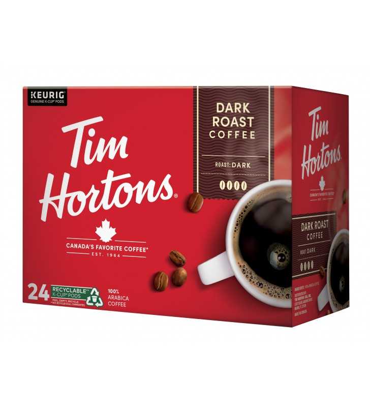 Tim Hortons Dark Roast K-Cup Coffee Pods 24 Count for Keurig Brewers