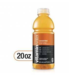 vitaminwater essential electrolyte enhanced water w/ vitamins, orange-orange drink, 20 fl oz