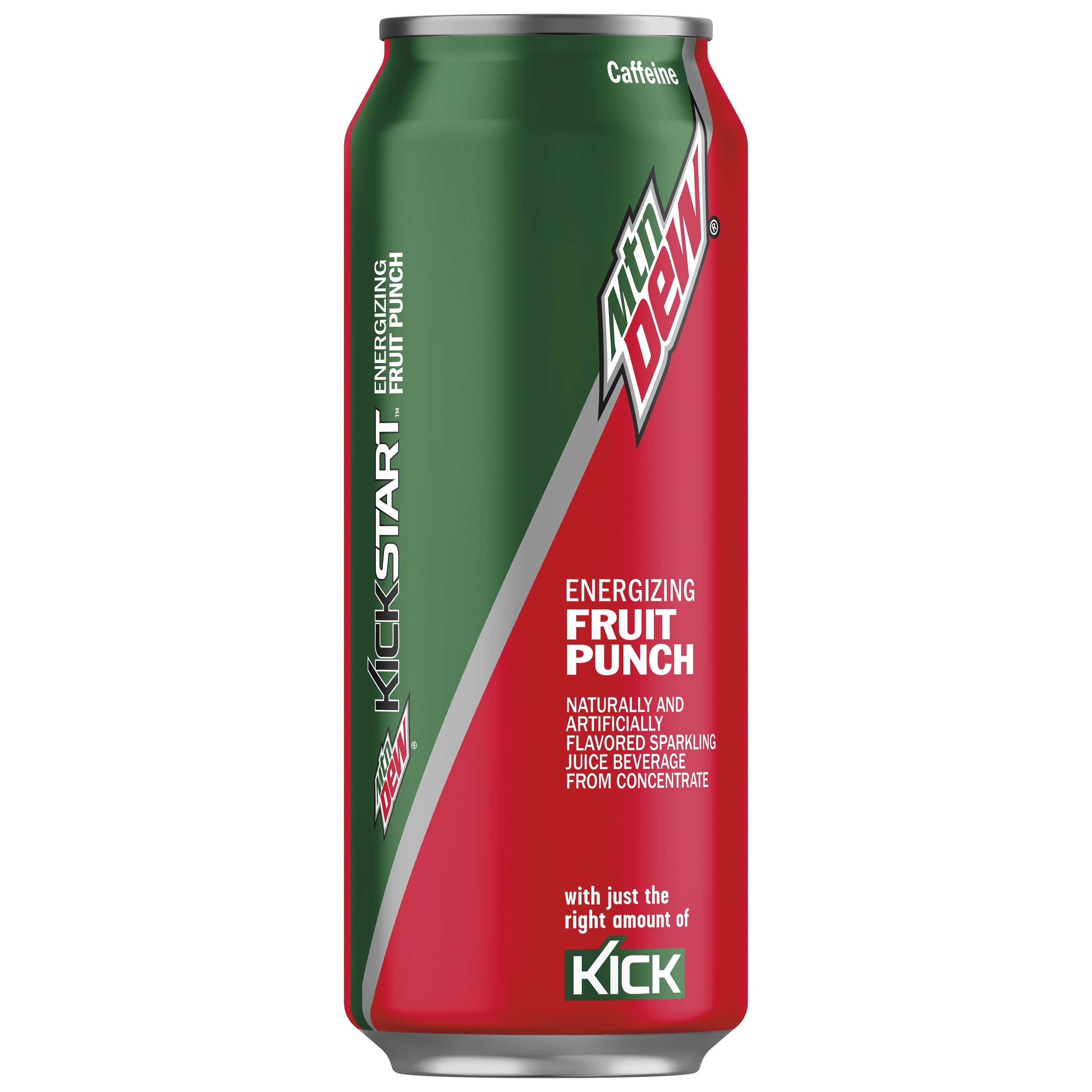 Mountain Dew Kickstart Energizing Fruit Punch, 16 oz Can