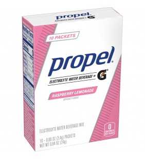Propel Powder Packets Raspberry Lemonade With Electrolytes, Vitamins and No Sugar (10 Packets)
