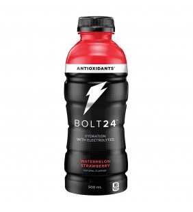 BOLT24 Fueled by Gatorade, Hydration with Antioxidants and Electrolytes, Watermelon Strawberry, 16.9 oz Bottle