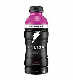 BOLT24 Fueled by Gatorade, Hydration with Antioxidants and Electrolytes, Mixed Berry, 16.9 oz Bottle